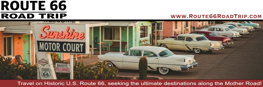 Earlier times along Historic U.S. Route 66 in the United States, on the Mother Road from Chicago to Santa Monica Earlier times along Historic U.S. Route 66 in the United States, on the Mother Road from Chicago to Santa Monica