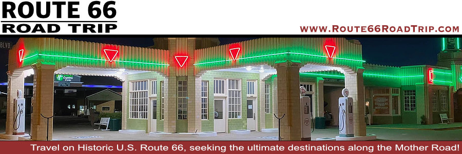 The Tower Station and U-Drop Inn Cafe in Shamrock, Texas, on Historic U.S. Route 66