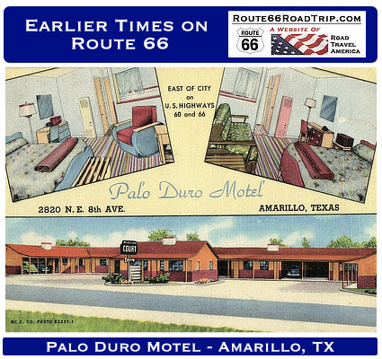 Earlier times on Route 66: the Palo Duro Motel in Amarillo, Texas