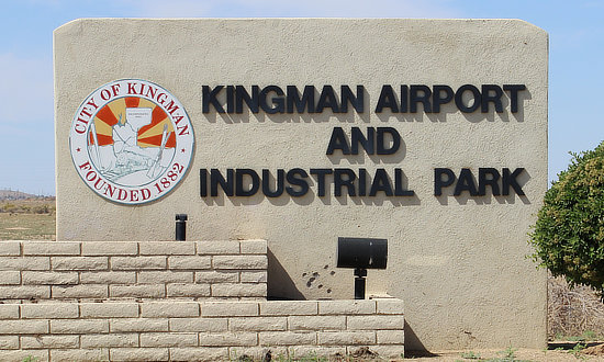 Sign at the Kingman Arizona Airport and Industrial Park