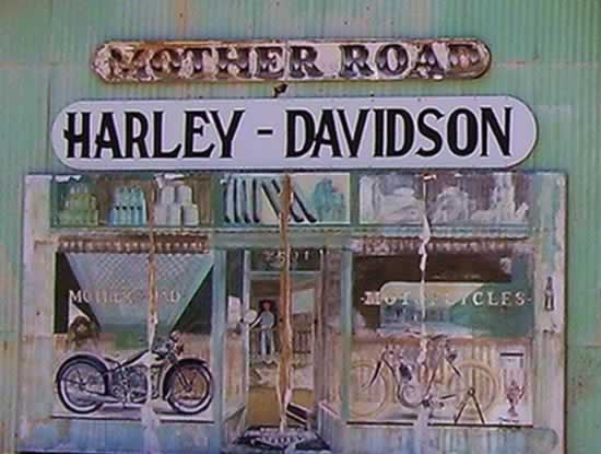 Mother Road Harley-Davidson mural in Kingman, Arizona