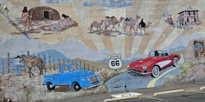 Route 66 mural in Kingman