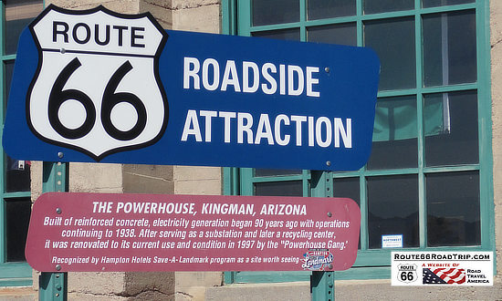 The Powerhouse roadside attraction in Kingman, Arizona, and Historic Route 66