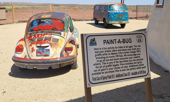 Paint-a-Bug at Meteor City  in Arizona between Winslow and Flagstaff Paint-a-Bug at Meteor City  in Arizona between Winslow and Flagstaff