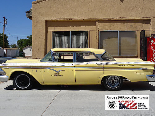 The famous yellow Edsel taxi, Historic Route 66 in Seligman, Arizona ... Beechwood 45789