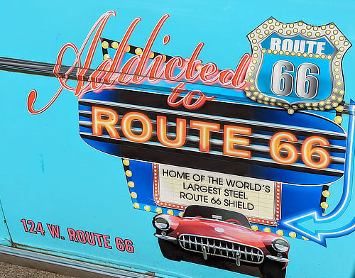 Addicted to 66 Deals in Williams, Arizona ... Home of the world's largest steel Route 66 shield sign
