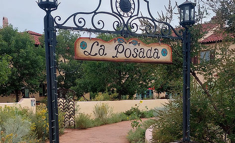 Entrance area to the La Posada Hotel, a Fred Harvey masterpiece in Winslow, Arizona