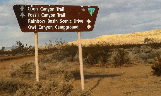 Exploring the desert near Barstow, California: Coon Canyon Trail, Fossil Canyon Trail, Rainbow Basic Scenic Drive and the Owl Canyon Campground