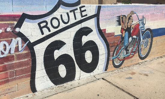 Route 66 Motorcycle Mural in Barstow, California