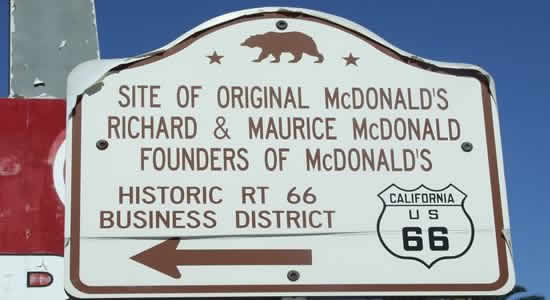 Site of the original McDonald's in California