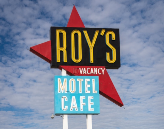Roy's Motel and Cafe ... sign in Amboy, California