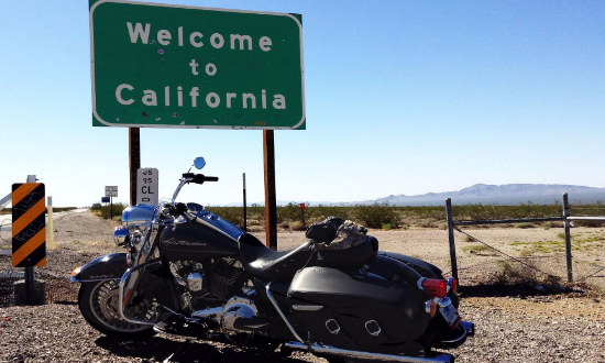 Welcome to California and Route 66 ... by motorcycle