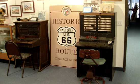 Exhibit area at the California Route 66 Museum in Victorville