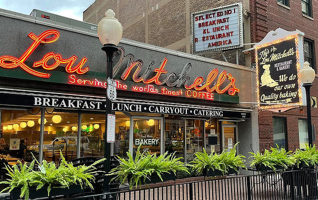 Lou Mitchell's in Chicago ... a popular stop for those heading westbound on Route 66