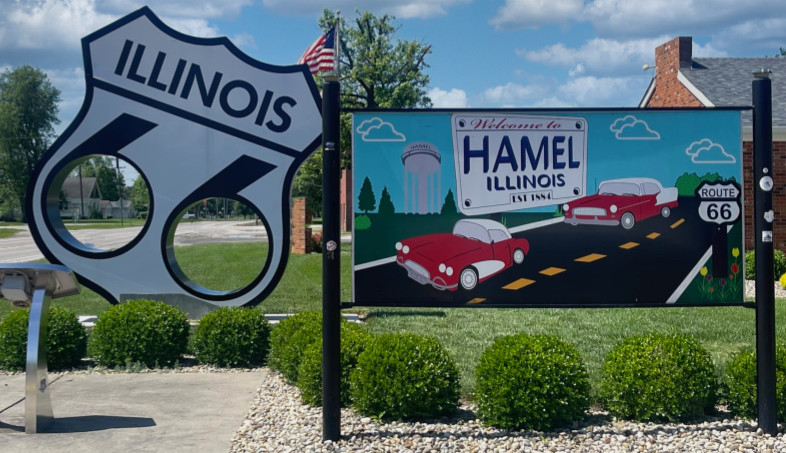 Welcome to Hamel, Illinois on Route 66