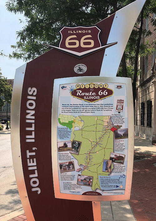 Joliet, Illinois Route 66 kiosk