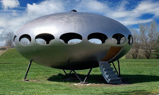 The Futuro UFO, another popular photo-op at The Pink Elephant