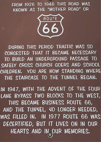 Odell, Illinois Route 66 Pedestrian Tunnel Historic Marker