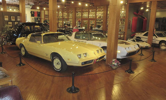 Indoor exhibit area at the Pontiac - Oakland Automobile Museum in  Pontiac, Illinois 