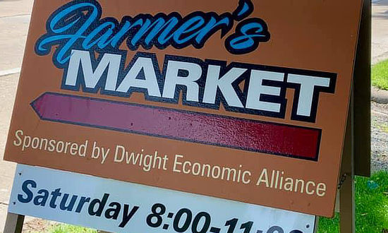 Farmer's Market in Dwight, Illinois, sponsored by the Dwight Economic Alliance