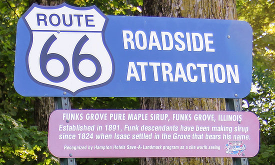Route 66 Roadside Attraction: Funks Grove Pure Maple Sirup, Illinois