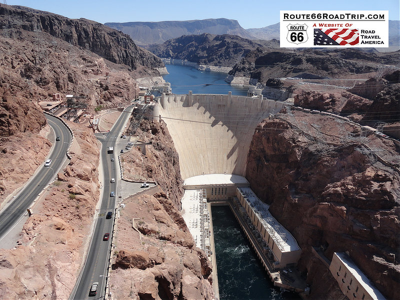 Hoover Dam near Las Vegas, with Lake Mead in the distance