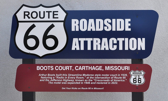 The Historic Boots Court, in Carthage, Missouri ... a Route 66 Roadside Attraction