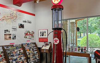 Interior display at the Missouri I-44 westbound Conway Rest Area and Route 66 Welcome Center