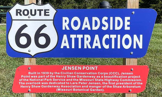 Route 66 Roadside Attraction: Jensen Point, built in 1939 by the CCC in Missouri