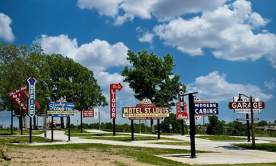 Route 66 Neon Sign Park in St. Robert, Missouri