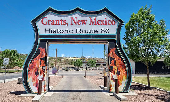 The arch in Grants, Mexico on Historic Route 66