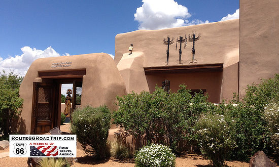 A beautiful blue sky day at the Museum of Indian Arts & Culture in Santa Fe