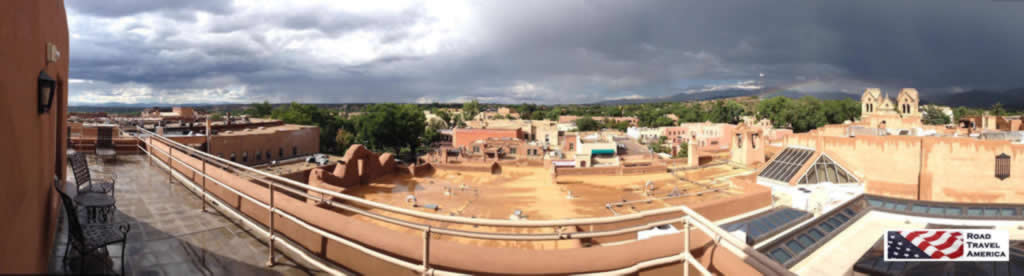 Panoramic view of downtown Santa Fe, New Mexico