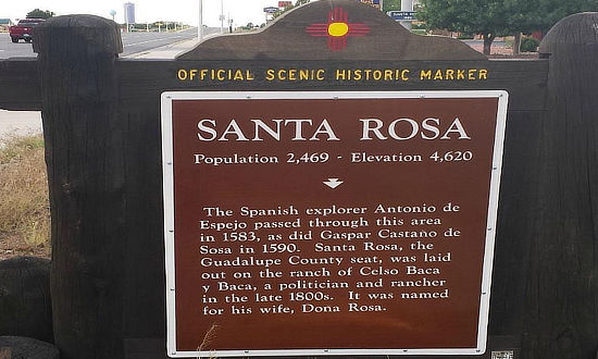 Santa Rosa Scenic Historic Marker in New Mexico