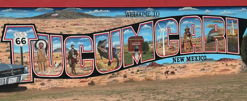 The "Welcome to Tucumcari" mural in New Mexico