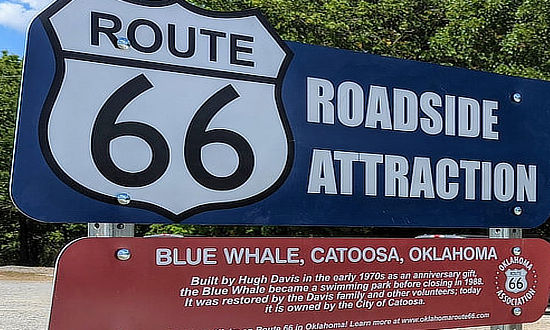 Route 66 Roadside Attraction: The Blue Whale in Catoosa, Oklahoma