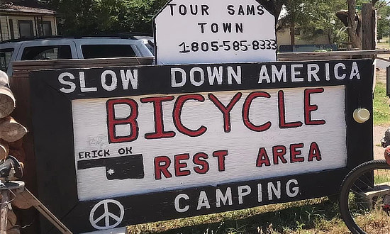Sam's Town on Route 66 in Erick, Oklahoma ... slow down America ...rest area, camping, AirBnB