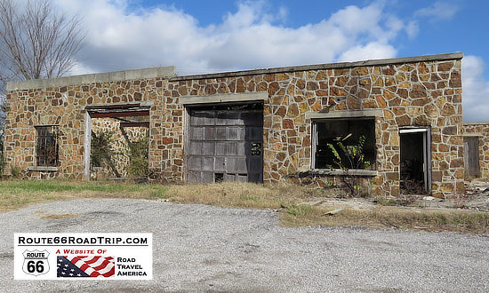 Amazing stonework on this abandoned service station, near Miami, Oklahoma, along Historic Route 66