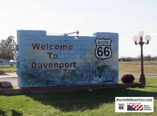 Welcome to Davenport, Oklahoma, on Historic Route 66