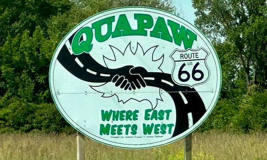 Quapaw, Oklahoma on Route 66 ... Where East Meets West