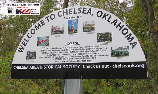 Sign ... Welcome to Chelsea, Oklahoma ... Established 1889