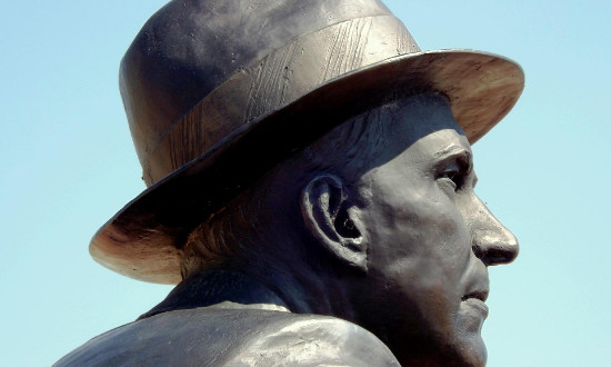 Sculpture of Cyrus Avery, the Father of Route 66, at Centennial Plaza in Tulsa, Oklahoma