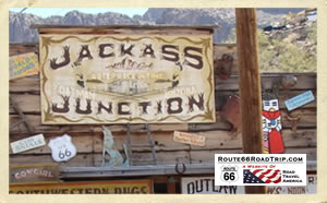 Jackass Junction in Oatman, Arizona on old U.S. Route 66