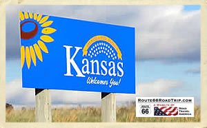 Welcome to Kansas ... the shortest sement of Historic Route 66