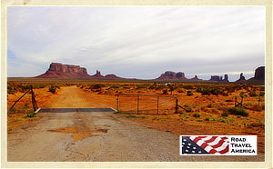 Rough dirt road in Monument Valley Tribal Park