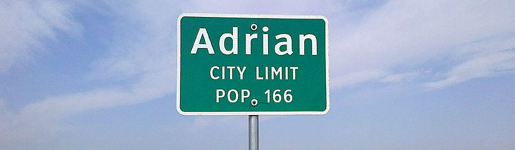 Adrian, Texas, City Limit on Historic Route 66 ... Population 166