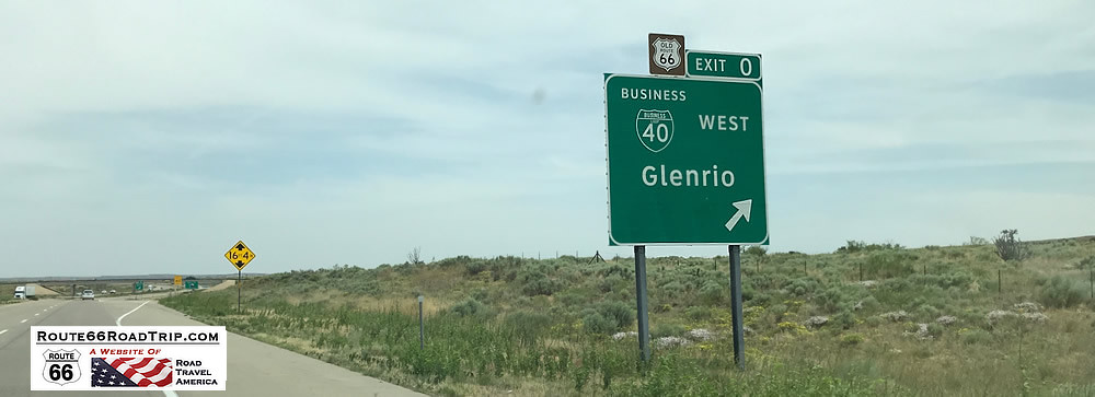 Present day Exit 0 from I-40 to Glenrio, on the Texas - New Mexico border