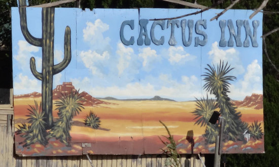 Mural at the Cactus Inn, 101 Pine Street in McLean, Texas