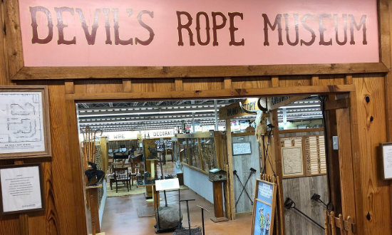 Entrance area at the Devil's Rope Museum in McLean, Texas