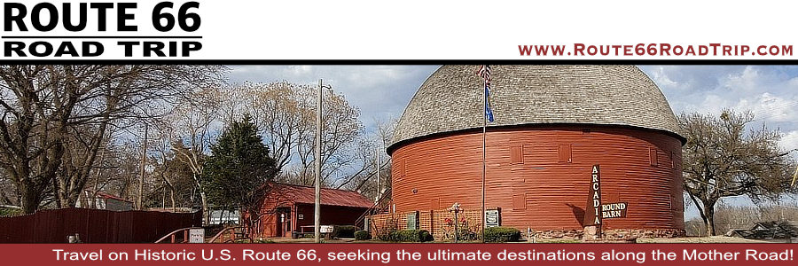 The Arcadia Round Barn, on Historic U.S. Route 66 in Arcadia, Oklahoma